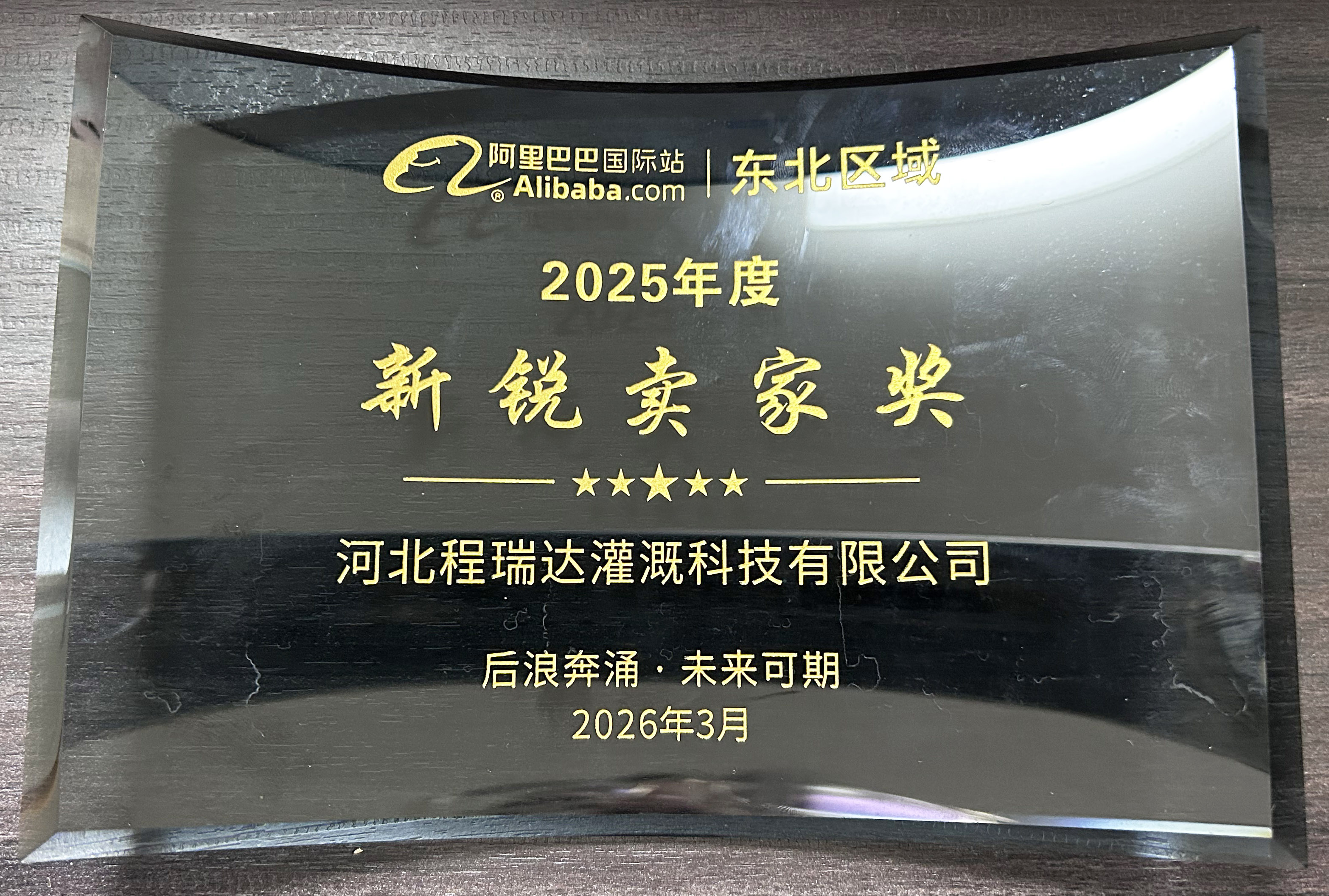 遵义程瑞达灌溉 | 荣获阿里国际站新锐卖家奖